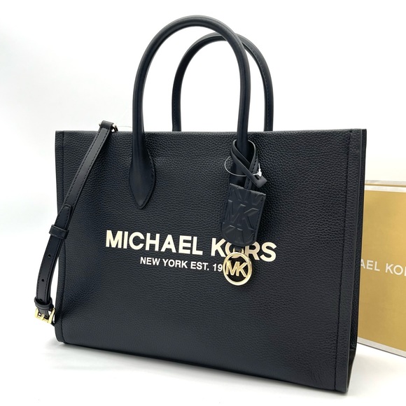 Michael Kors Mirella Medium EW Tote Bag Black - Picture 3 of 9